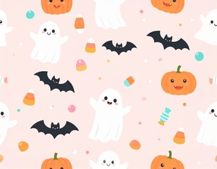halloween seamless pattern
