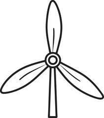 Stand Fan Silhouette | Black Vector Illustration Design