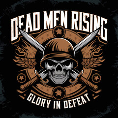 Vector Bold skull illustrations with crossed swords, wings, shields, and flaming elements. Gothic and warrior-inspired vector art featuring chains, bones, and dramatic . Perfect for t-shirt prints, 