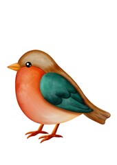 Christmas Set – watercolor holiday illustration. Festive collection with Christmas tree, presents, candy cane, cookies, stocking, bird, snowflake and cozy winter accessories.