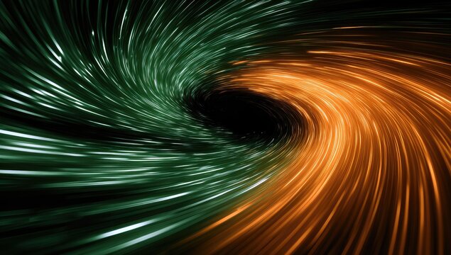 Abstract spiral vortex of vibrant colors