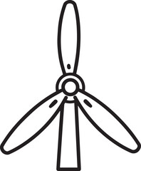 Stand Fan Silhouette | Black Vector Illustration Design