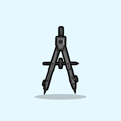 Naklejka premium Compass Vector Illustration for Drafting and Geometry