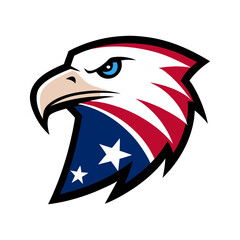 a eagle head usa theme vector illustration