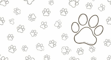 Dog Paw Print Illustration