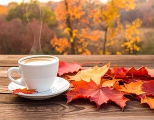 Autumnal coffee scene