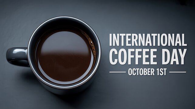International coffee day october 1st celebrated with a mug of coffee