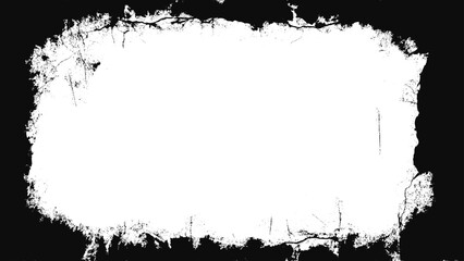Grunge border texture background. Grunge style frames are black on a white background.