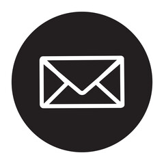 mail icon on black background