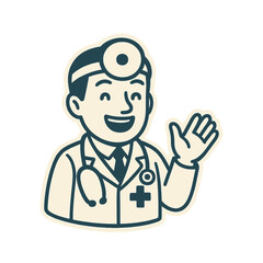 character emotion doctor joy vector on white background
Vector character emotion