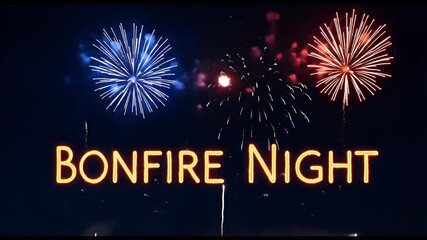 Bonfire Night Fireworks Display Celebration and Sparkle