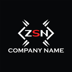 ZSN letter logo, ZSN letter logo design, ZSN monogram logo, ZSN corporate logo, ZSN creative logo