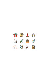 Party Icon Set - Festive Celebrations.ai