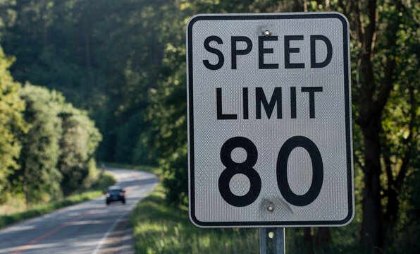 Speed Limit 80 mph Traffic Sign