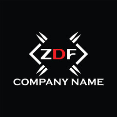 ZDF letter logo, ZDF letter logo design, ZDF monogram logo, ZDF corporate logo, ZDF creative logo