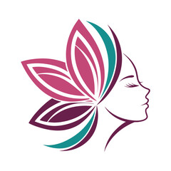 a luxurious and modern beauty logo featuring vector illustration