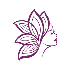 a luxurious and modern beauty logo featuring vector illustration