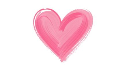 Soft pink heart shape art symbol of love romance affection and sweet valentine's day celebration