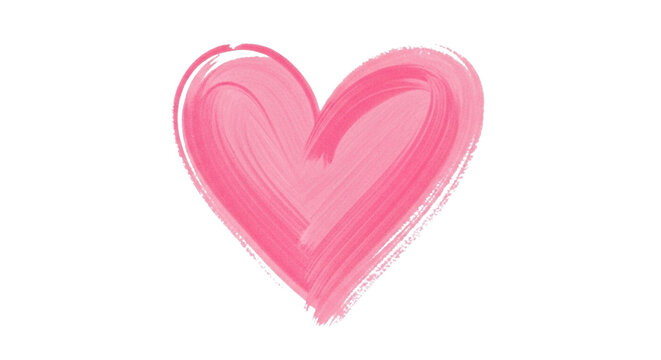 Naklejki Soft pink heart shape art symbol of love romance affection and sweet valentine's day celebration