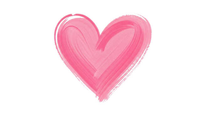 Soft pink heart shape art symbol of love romance affection and sweet valentine's day celebration