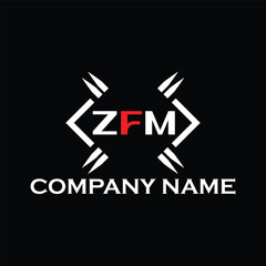 ZFM letter logo, ZFM letter logo design, ZFM monogram logo, ZFM corporate logo, ZFM creative logo