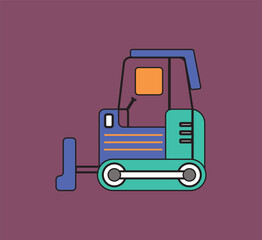 Vector Illustration of a Heavy Construction Truck – Industrial Vehicle for Building, Mining, and Material Transportation Projects