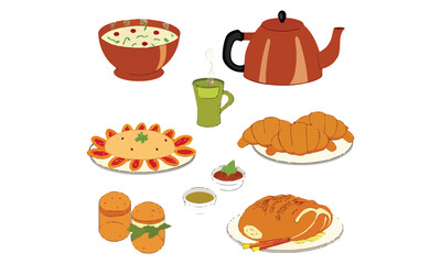 Delicious Breakfast and Brunch Ideas | Coffee, Tea, Croissants, Chicken And Soups

