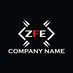 ZFE letter logo, ZFE letter logo design, ZFE monogram logo, ZFE corporate logo, ZFE creative logo