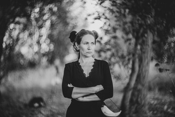 Spooky Halloween scene with mask, teddy bear, and knife