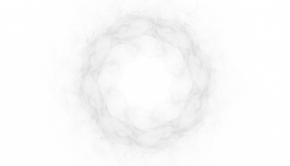 PNG of abstract smoke ring expanding from center, soft circular groove, airy vapor swirl, delicate haze, abstract smoky element for decorative overlay and creative design use