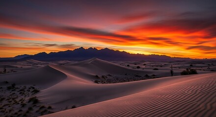 Stunning Desert Sunset Landscape.
