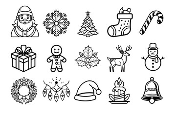 Christmas related elements  sheet icon