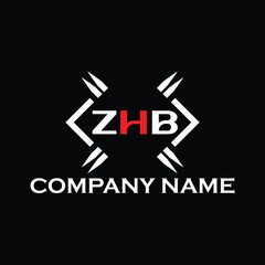 ZHB letter logo, ZHB letter logo design, ZHB monogram logo, ZHB corporate logo, ZHB creative logo
