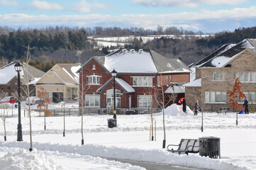 Houses in winter