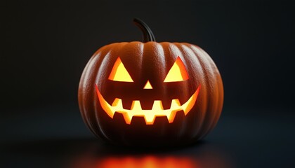 The Creepy Tradition Of Carving Pumpkins For Halloween, Creating Grinning Faces With Candles Inside As A Spooky Decoration.