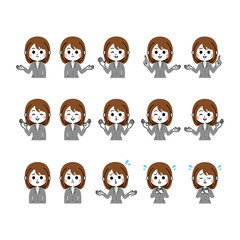 会社員のイラストセット