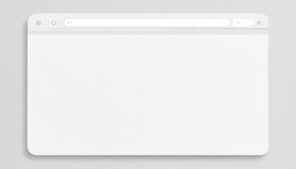 Empty Browser Window Mockup On Gray Background