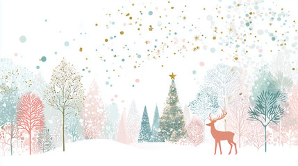 幻想的な冬の森