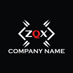 ZQX letter logo, ZQX letter logo design, ZQX monogram logo, ZQX corporate logo, ZQX creative logo