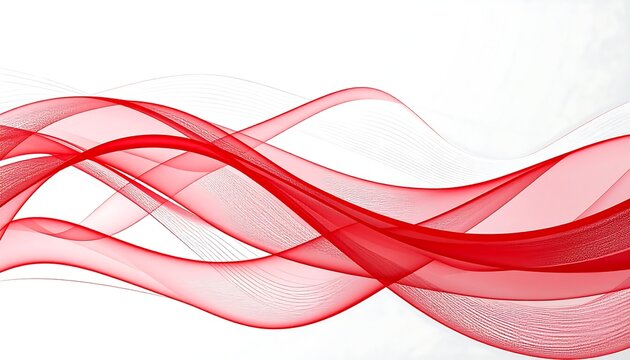 Abstract Red Wave Background Design