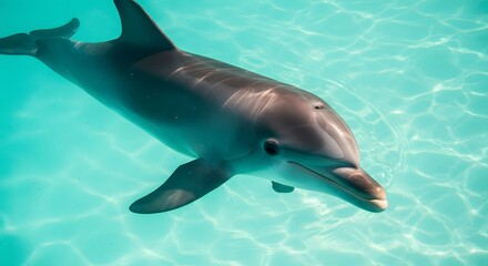 Obraz premium Dolphin swimming underwater