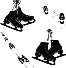 Set of winter and christmas silhouettes. Christmas collection. Christmas Vector Icon Set art.