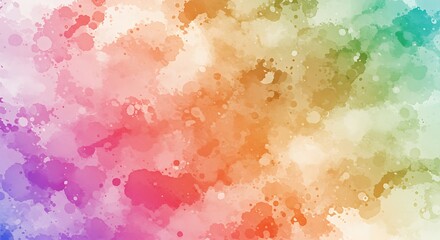 Vibrant Rainbow Watercolor Splash Background.