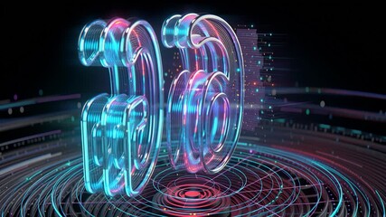 A futuristic representation of the '6G' logo with vibrant colors and a dynamic background, symbolizing advanced technology and connectivity. - Powered by Adobe