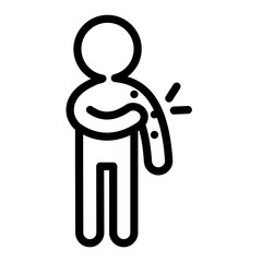 Disease and symptom icon. Dermatitis