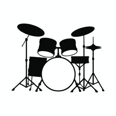 drum kit on white background