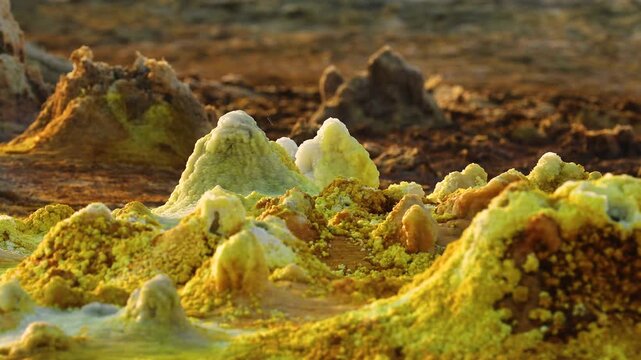 Explore the unique landscape of danakil depression acid lake and volcanic salt
