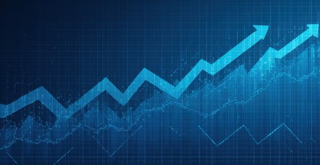 Abstract graphic of upward trend