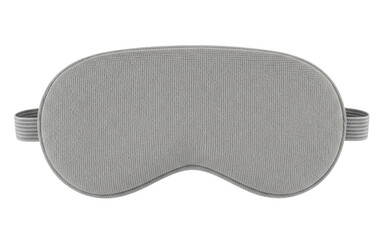 Grey fabric sleep mask for travel and rest