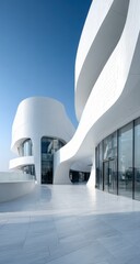 Obraz premium Modern white architectural facade